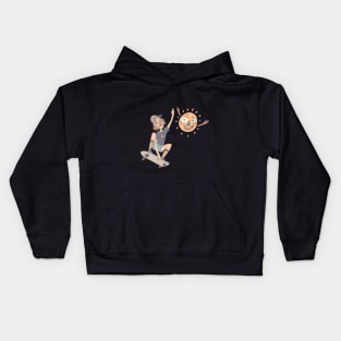 high five with sun Kids Hoodie